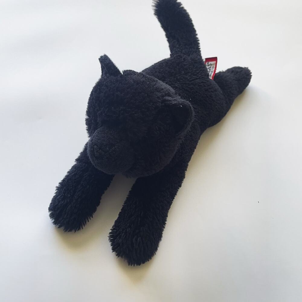 Tug 14" Black Cat stuffed animal plush cat by Douglas Cuddle Toy